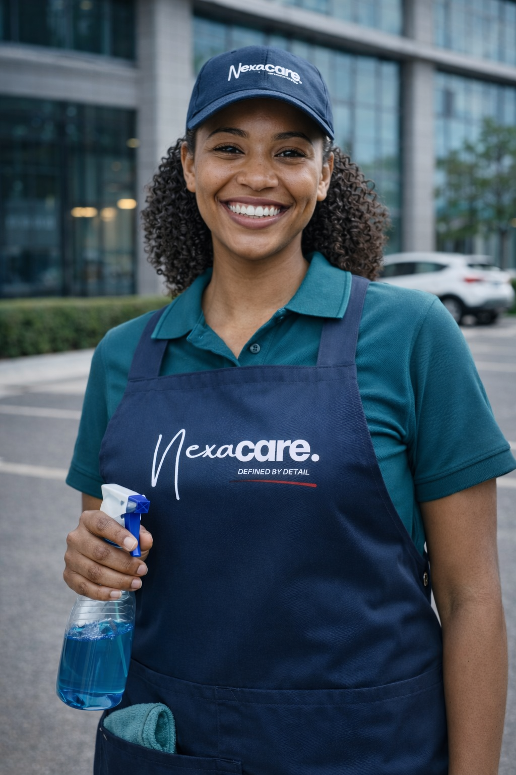 Professional cleaning team at work